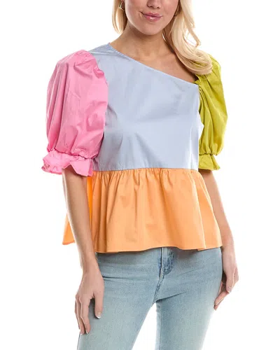 Crosby By Mollie Burch Rooney Top In Spring Colorblock In Blue