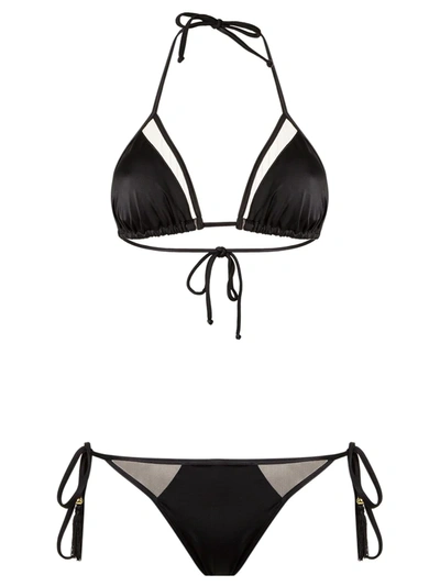 Brigitte Triangle Bikini Set In Black