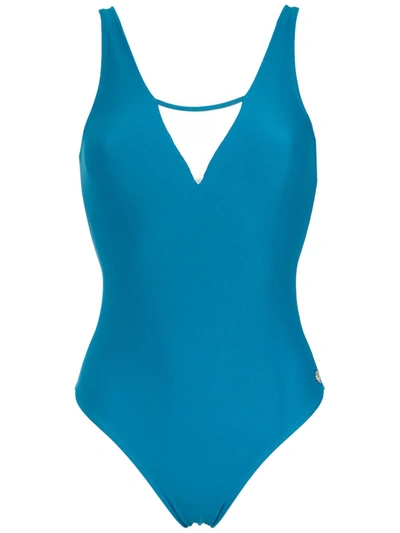 Brigitte Panelled Swimsuit In Blue