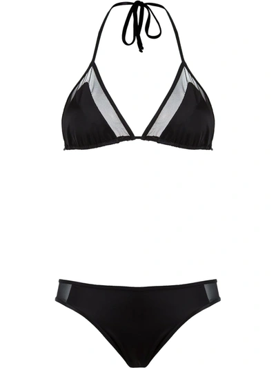 Brigitte Triangle Bikini Set In Black