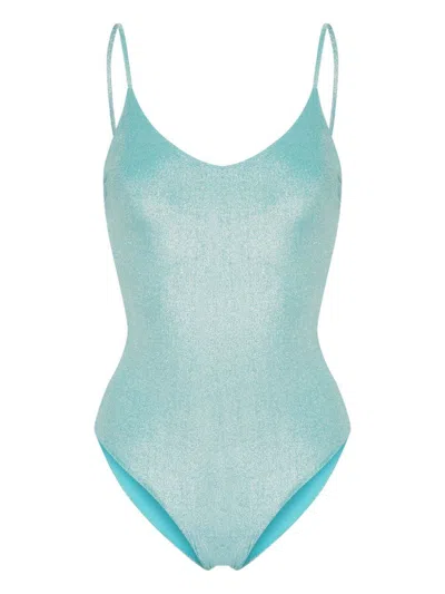 Fisico Glitter-detail Swimsuit In Blue