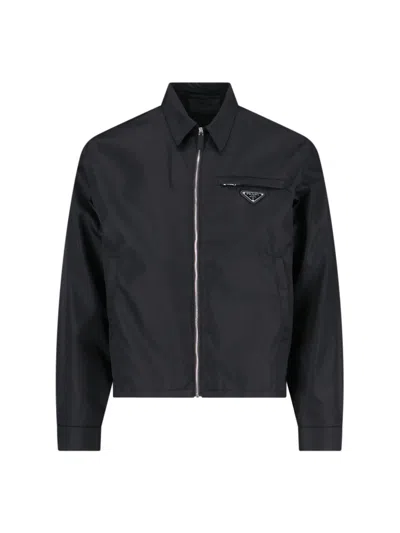 Prada 're-nylon' Jacket In Black  