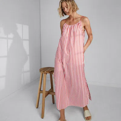 Lunya Airy Cotton Maxi Dress In Charmed Stripe