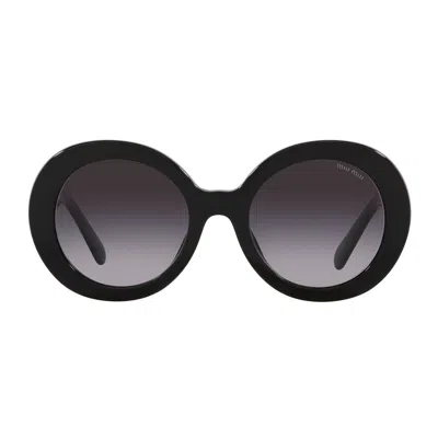 Miu Miu Eyewear Round In Black