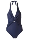 Amir Slama Panelled Swimsuit In Blue