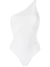 Brigitte One Shoulder Swimsuit In White