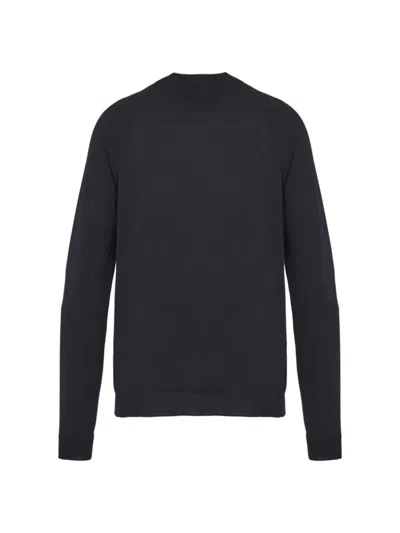 Prada Worsted Wool Turtleneck Sweater In Black