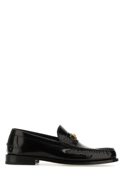 Versace Flat Shoes In Black