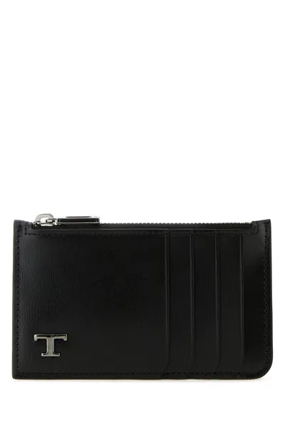 Tod's Leather Card Case In Brown