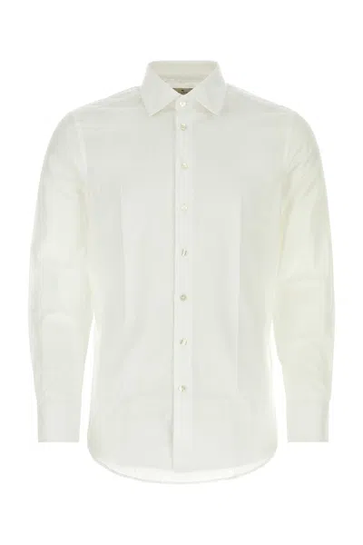 Etro Cotton-jacquard Shirt In White