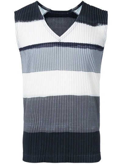 Issey Miyake Pleated Tank Top In Multicolour