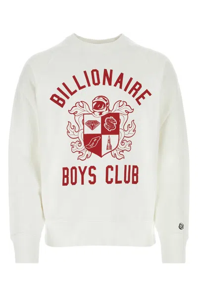 Billionaire Boys Club Crest Logo Crewneck Sweatshirt In White