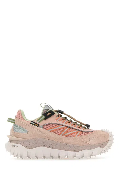 Moncler Trailgrip Fabric Low-top Sneakers In Pink