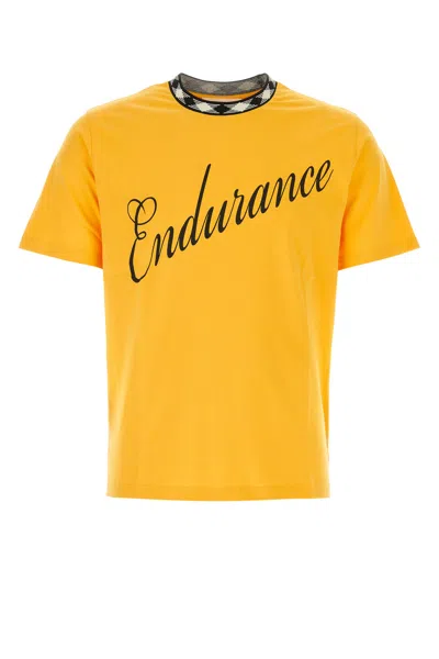 Wales Bonner Endurance Organic Cotton T-shirt In Yellow