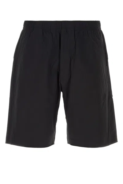 Stone Island Elasticated Waistband Bermuda Shorts In Black