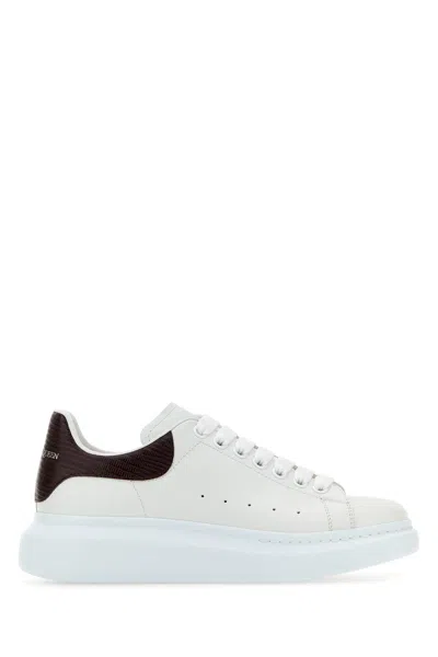Alexander Mcqueen White Leather Sneaker In White Black