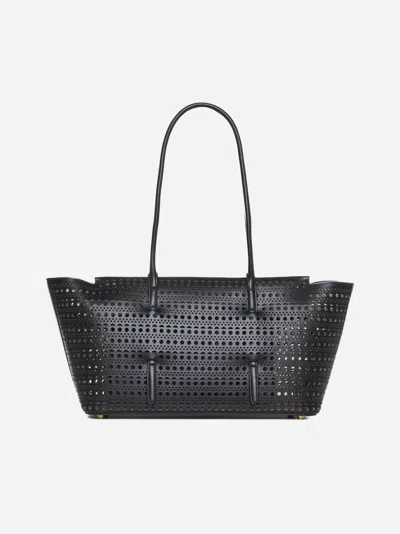Alaïa Neo Mina 32 Vienne Leather Bag In Black