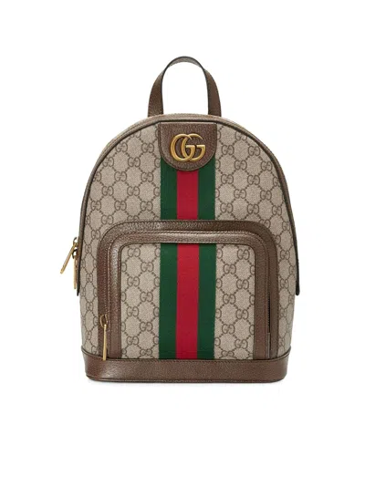 Gucci Ophidia Gg Small Backpack In Nude & Neutrals