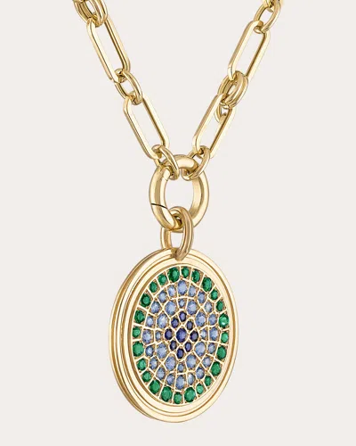 Gigi Ferranti Women's Mosaic Statement Pendant Necklace In Blue Sapphire/tsavorite