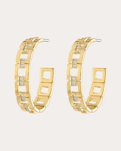 Gigi Ferranti Women's Marcella 18k Yellow Gold & 0.20 Tcw Diamond Chain Hoop Earrings