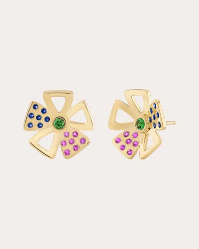 Gigi Ferranti Women's Marcella Links Large Flower Stud Earrings In Sapphire