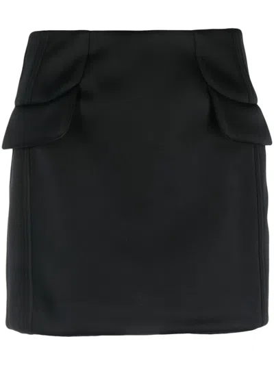 Msgm A-line Layered Shorts In Black