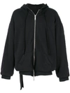 BEN TAVERNITI UNRAVEL PROJECT ZIPPED UP EMBROIDERED HOODIE,UMBB013F17154005101012300461