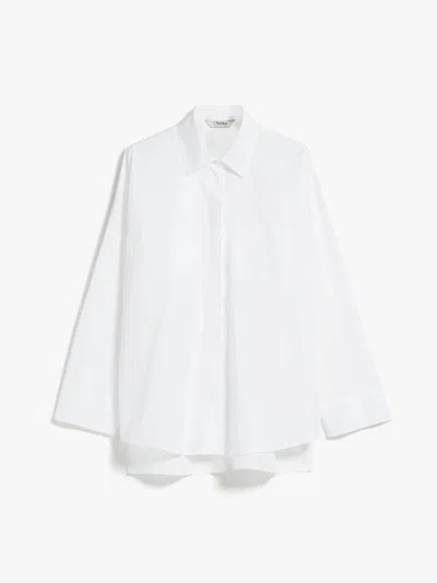 Max Mara S Cotton Oxford Shirt In White