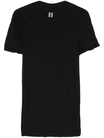 Rick Owens Crinkled Cotton T-shirt In Black