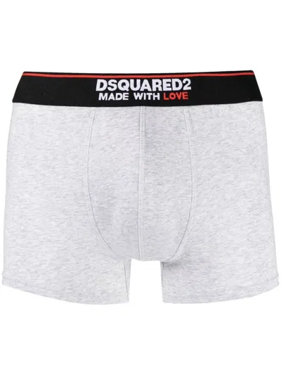 Dsquared2 Logo Waistband Boxers In White