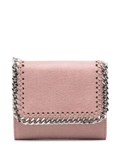 Stella Mccartney Falabella Chain-trim Wallet In Pink