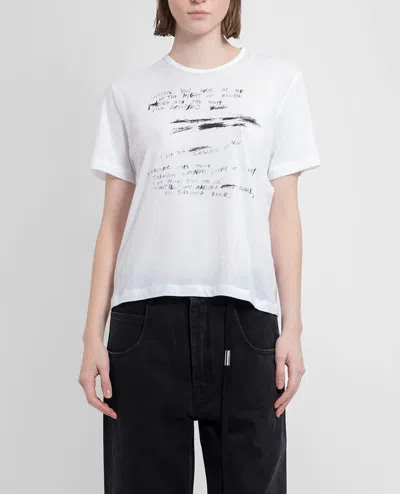 Ann Demeulemeester Fanie Standard T-shirt In Black + White Print