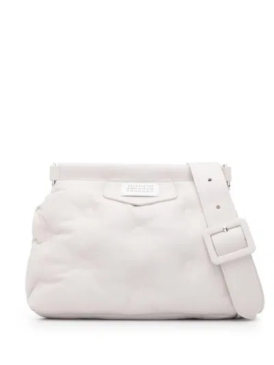 Maison Margiela Glam Slam Leather Shoulder Bag In White