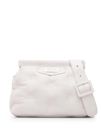 Maison Margiela Glam Slam Leather Shoulder Bag In Beige