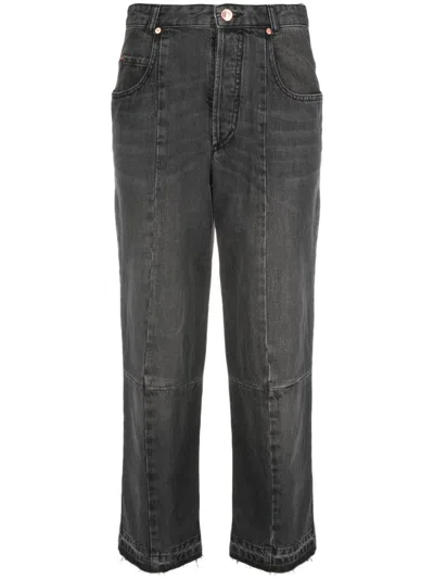 Isabel Marant High-rise Panelled Tapered Jeans In Denim