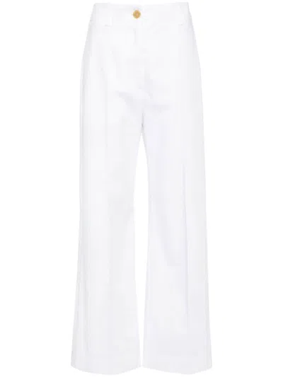 Patou Iconic Wide-leg Trousers In White