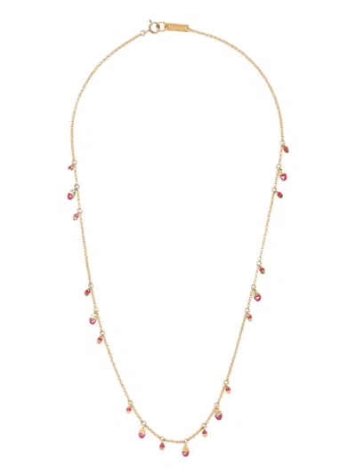 Isabel Marant Leaf-pendant Cable-chain Necklace In Jesper