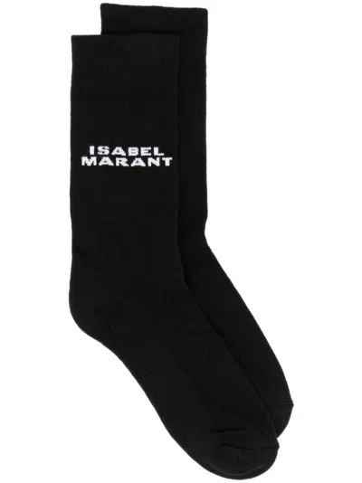 Isabel Marant Logo-intarsia Socks In White
