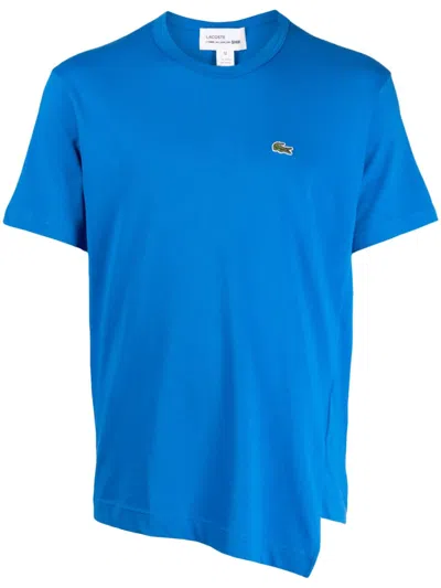 Comme Des Garçons Logo-patch Cotton T-shirt In Blue