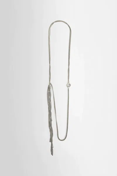 Ann Demeulemeester Malu Long Multi Chain Bracelet In Antique Silver