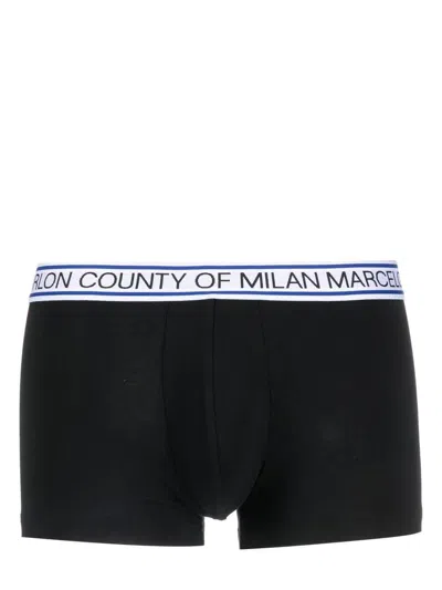 Marcelo Burlon County Of Milan Logo-waistband Boxers In Black,white