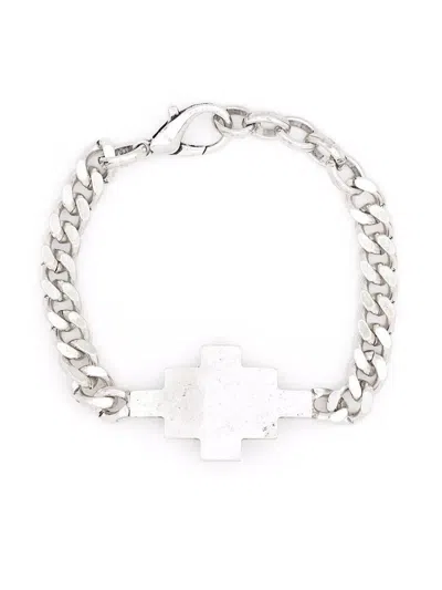 Marcelo Burlon County Of Milan Cross Chain Bracelet In Silver