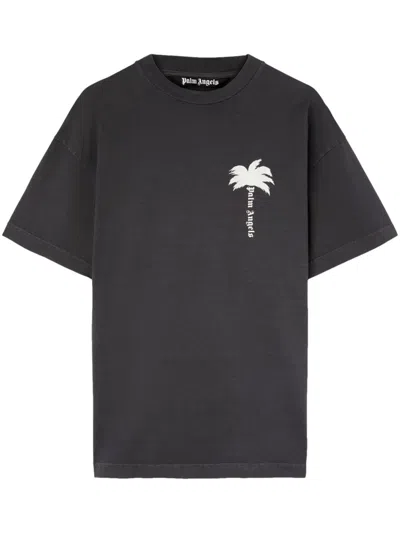 Palm Angels T-shirts In Dark Grey Off White