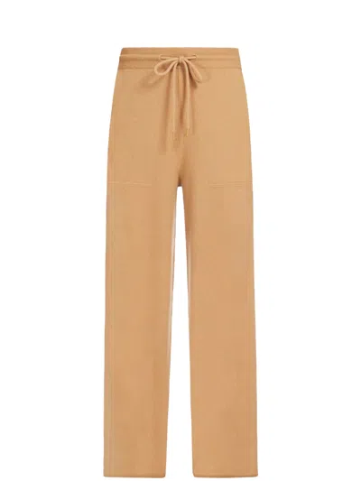 Max Mara Parole Wool And Cashmere Trousers In Cammello