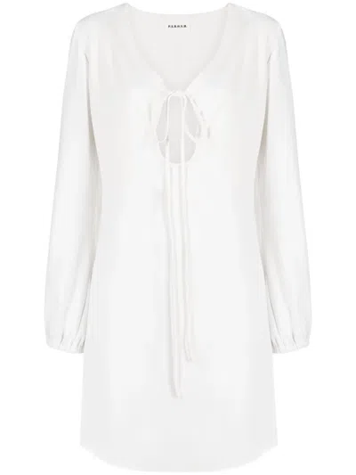P.a.r.o.s.h Abito V-neck Keyhole Dress In Nero