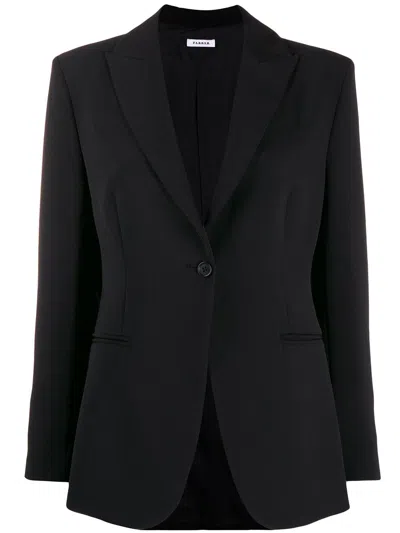 P.a.r.o.s.h Fitted Single-breasted Blazer In Black