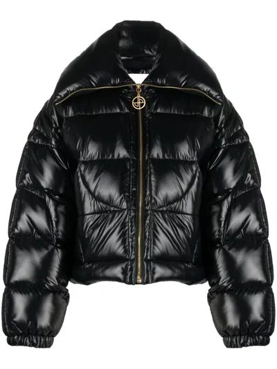 Patou Cropped Puffer Jacket In Black