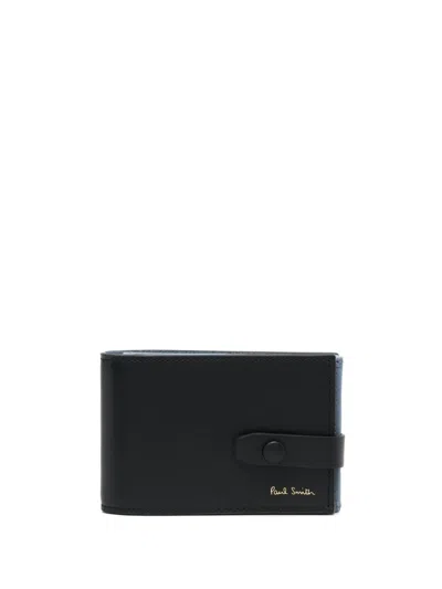 Paul Smith Logo-embossed Leather Wallet In Black