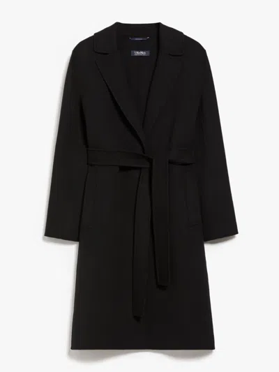 Max Mara S Pauline Wool Wrap Coat In Black