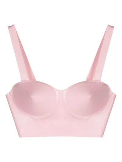 Maison Margiela Pointed-cups Balconette Bra In Pink